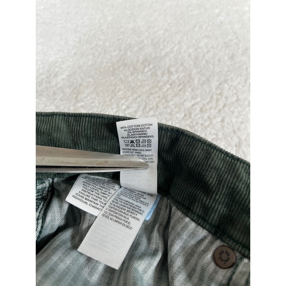 Lucky Brand 410 Athletic Slim Green Corduroy Pants Mens Sz 36 (37x28) Stretch - Picture 7 of 9